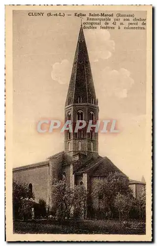 Cartes postales Cluny Eglise Saint Marcel Remarquble Par Son Clocher
