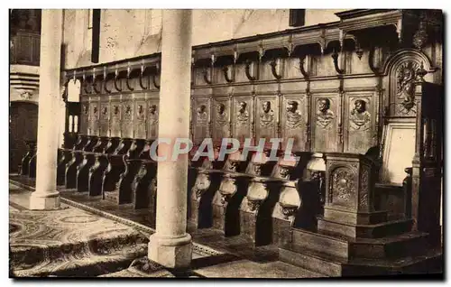 Ansichtskarte AK Les stalles du Choeur de l&#39Abbaye St pierre de Solesmes Sarthe