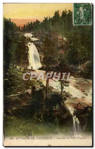 Ansichtskarte AK Environs De Cauterets Cascades au Pont d&#39Espagne