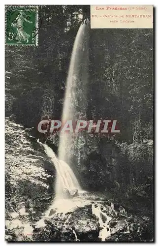 Ansichtskarte AK Les Pyrenees Cascade De Montauban Luchon