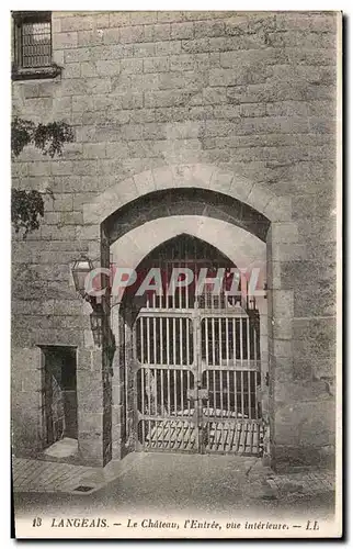 Cartes postales Langeais Le Chateau l&#39Entree Vue interieure