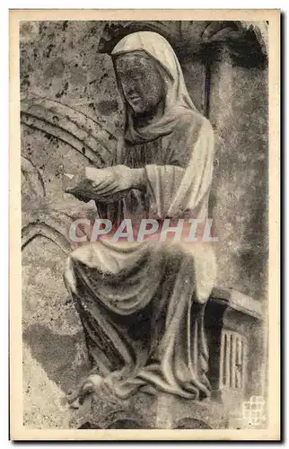 Cartes postales Cathedrale De Chartres Vie Contemplative Portail Noro