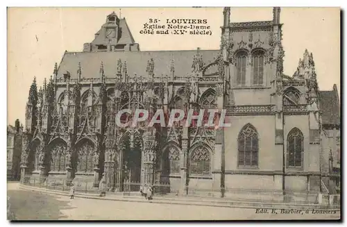 Cartes postales Louviers Eglise Notre Dame Cote sud