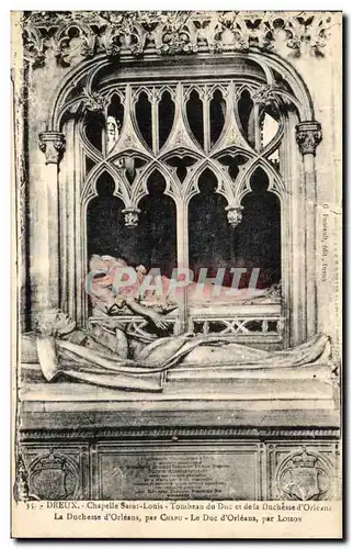 Ansichtskarte AK Dreux Chapelle Saint Louis Tombeau du Duc et de la Duchesse d&#39Orleans la Duchesse d&#39orlean