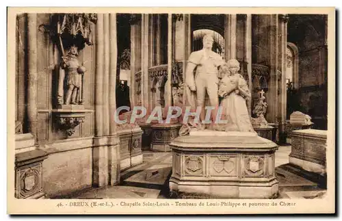 Cartes postales Dreux Chapelle Saint Louis Tombeau Phillippe et pourtour du Choeur