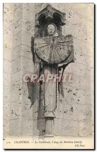 Cartes postales Chartres la Cathedrale l&#39Ange du meridien