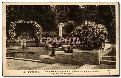 Cartes postales Bourges Jardin Des Pres Fichaux La Roseraie Vue d'Ensemble