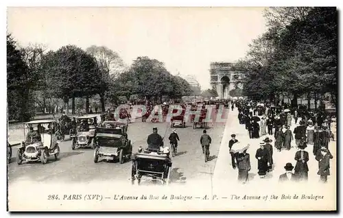 Ansichtskarte AK Paris L&#39Avenue du Bois de Boulogne Automobile Arc de Triomphe