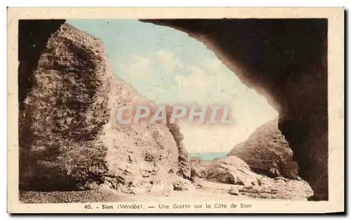 Cartes postales Sion Une Grotte sur la Cote de Sion