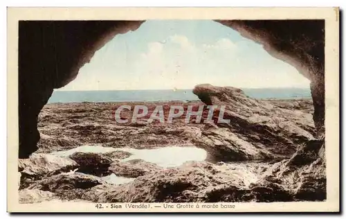 Cartes postales Sion Une Grotte a maree Basse