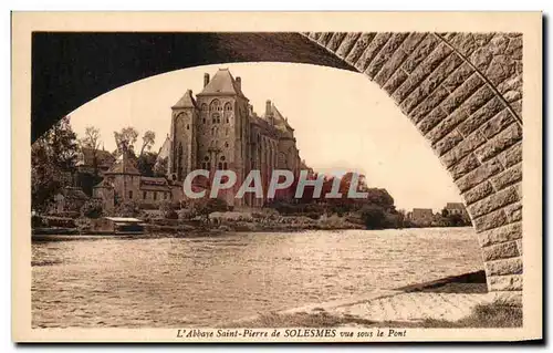 Ansichtskarte AK L&#39Abbaye Saint Pierre de Solesmes vue sous le Pont