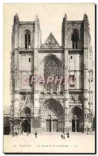 Ansichtskarte AK Nantes La Facade de la Cathedrale