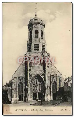 Ansichtskarte AK Honfleur L&#39Eglise Saint Leonard