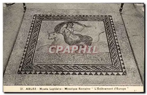 Cartes postales Arles muses Lapidaire Mosaique Romaine L&#39Enlevament d&#39Europe