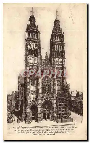 Cartes postales Tours Cathedrale Saint Gatien