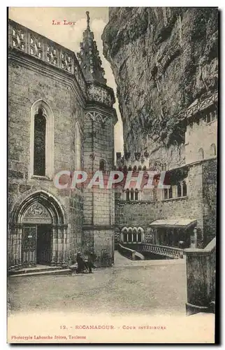 Cartes postales Le Lot Rocamadour Cour interieure