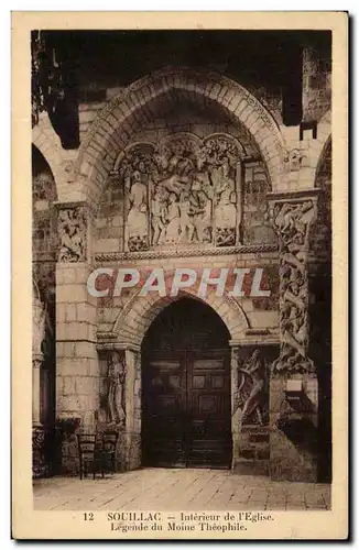 Cartes postales Souillac Interieur De L&#39Eglise Legende Du Moine Theophile