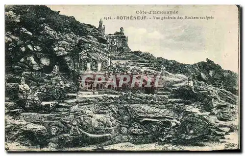 Cartes postales Rotheneuf vue Generale Des Rochers Sculptes