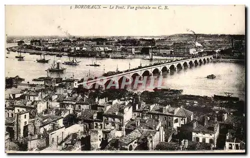 Cartes postales Bordeaux Le Pont Vue Generale