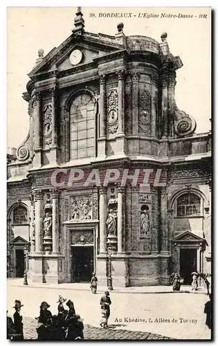 Cartes postales Bordeaux L'Eglise Notre Dame