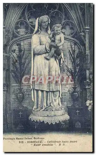 Cartes postales Bordeaux Cathedrale Saint Andre Mater Amabilis