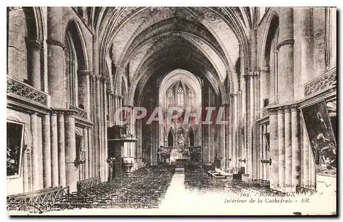 Ansichtskarte AK Bordeaux Interieur de la Cathedrale