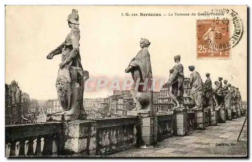 Cartes postales Bordeaux La Terrasse du Grand Theatre