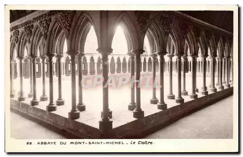 Ansichtskarte AK Abbaye Du Mont Saint Michel Le Cloitre