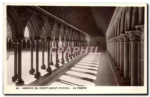 Ansichtskarte AK Abbaye Du Mont Saint Michel Le Cloitre