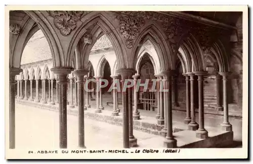 Ansichtskarte AK Abbaye Du Mont Saint Michel Le Cloitre