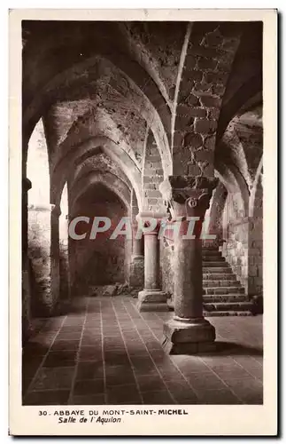 Ansichtskarte AK Abbaye Du Mont Saint Michel Salle de l&#39Aquilon