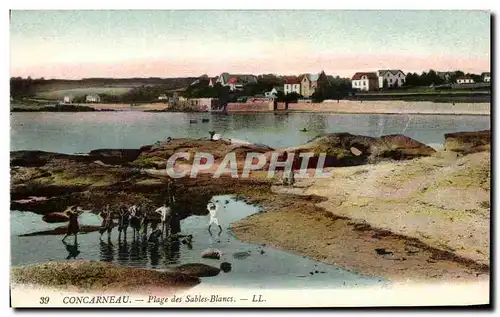 Cartes postales Concarneau Plage des Sables Blancs