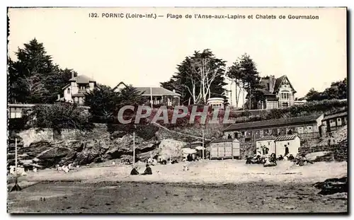 Cartes postales Pornic Plage De l&#39Anse Aux Lapins Et chalets De Gourmalon