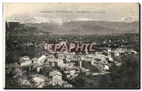 Cartes postales Dauphine Sassenage Vue Generale Et Les Alpes