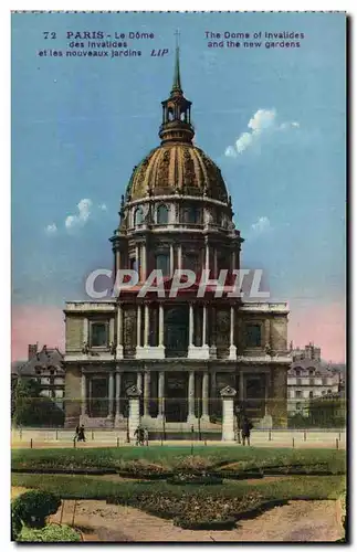 Cartes postales Paris Le Dome Des Invalides Et Les Nouveaux Jardins