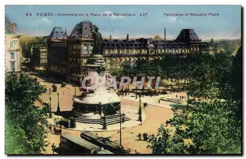 Ansichtskarte AK Paris Ensemble De La Place De La Republique