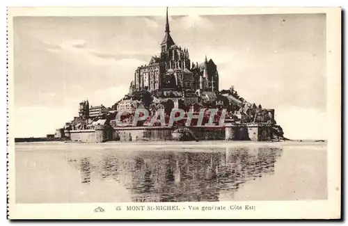 Cartes postales Mont St Michel Vue generale Cote Est