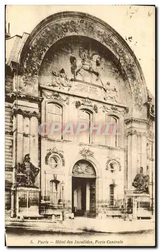 Cartes postales Paris Hotel des Invalides Porte Centrale