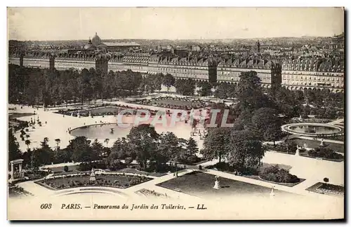 Cartes postales Paris Panorama du Jardin des Tuileries