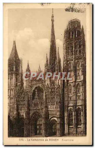 Cartes postales La Cathedrale De Rouen Ensemble