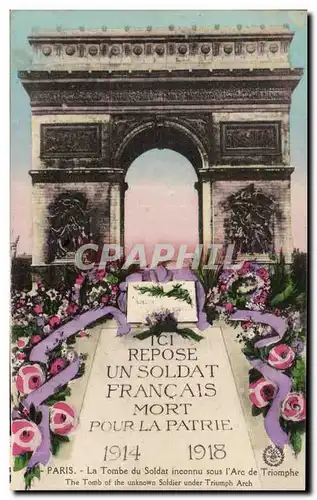 Ansichtskarte AK Paris Le Tombe Du Soldat Inconnu Sous l&#39Arc De Triomphe