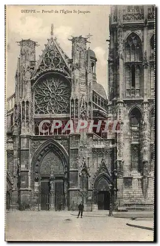 Cartes postales Dieppe Portail de L&#39Eglise St Jacques