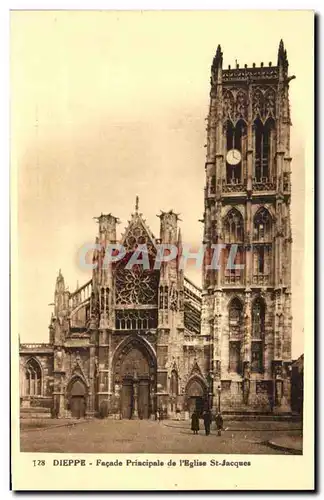 Ansichtskarte AK Dieppe Facade Principale de l&#39Eglise St jacques