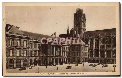 Cartes postales Rouen Place de L&#39Hotel de Ville