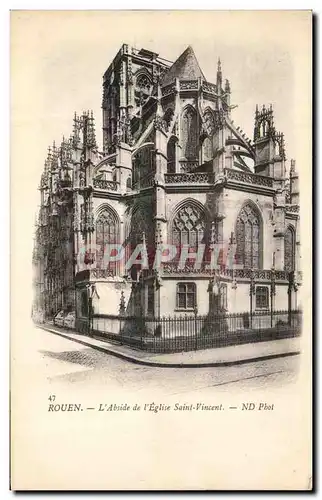 Cartes postales Rouen L&#39Abside de L&#39Eglise Saint Vincent