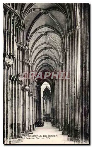 Cartes postales Rouen Cathedrale de Rouen Nef laterale Sud