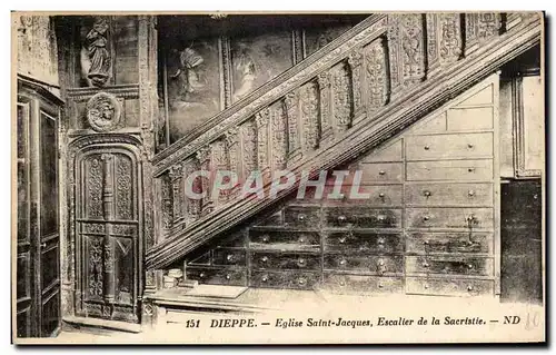 Ansichtskarte AK Dieppe Eglise Saint Jacques Escalier de la Sacristie