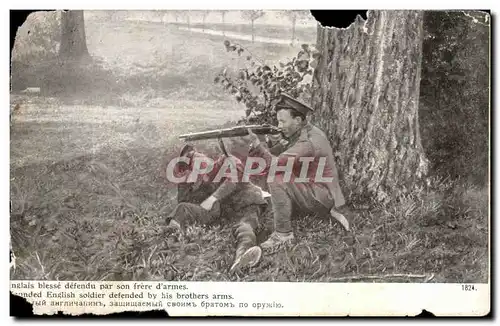 Cartes postales Soldat anglais blesse Militaria