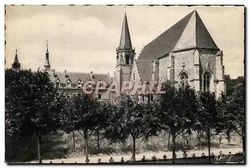 Cartes postales Liguge Abbaye Saint Martin Abside de l'eglise abbatiale