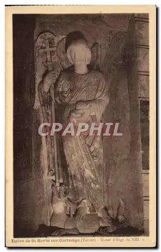 Cartes postales Eglise de St Bavin Sur Gartempe Statue d'Ange